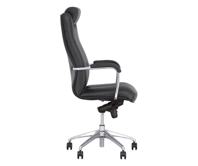 Stolac za upravu INDIANA, Crna prirodna koža