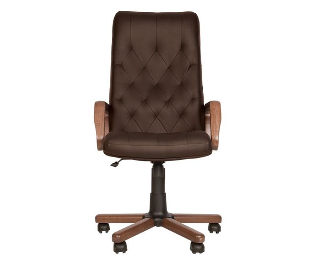 Direktorska stolica HAVANA EXTRA, tamnosmeđa prirodna koža