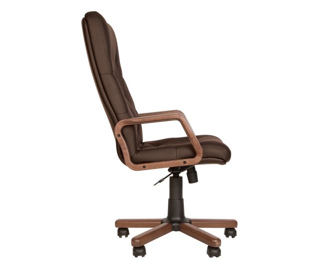 Direktorska stolica HAVANA EXTRA, tamnosmeđa prirodna koža