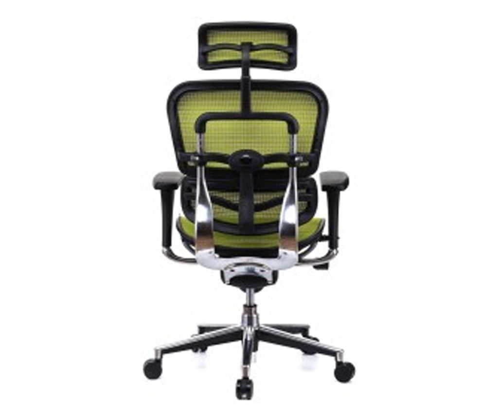 Upravljačka stolica ERGOHUMAN Plus, mreža Zelena, 2D naslon za glavu, lumbalna potpora, 3D podesive ruke - 5