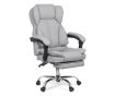 Upravljačka stolica ROLLS s produžetkom nogu, ekološka koža, Siva