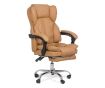 Direktorska stolica ROLLS s produžetkom za noge, eko koža, bež