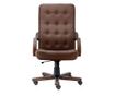 Stolica za direktora ATLAS EXTRA prirodna koža, tamnosmeđa