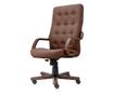 Stolica za direktora ATLAS EXTRA prirodna koža, tamnosmeđa