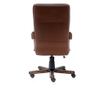 Stolica za direktora ATLAS EXTRA prirodna koža, tamnosmeđa
