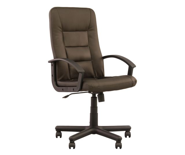 Stolac za upravu CREATIVE, tamnosmeđa ekološka koža