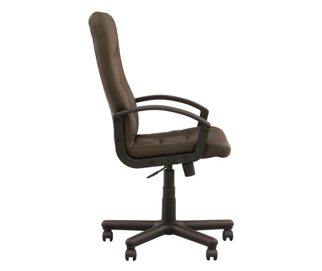 Stolac za upravu CREATIVE, tamnosmeđa ekološka koža