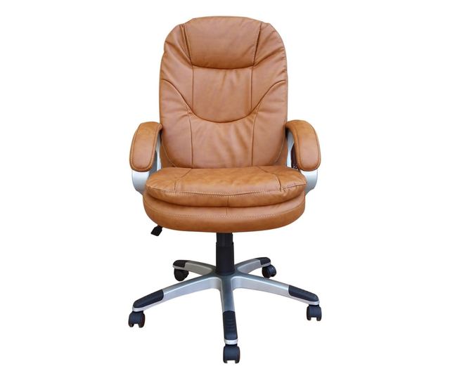 Stolac direktora DIRECTOR, svijetlosmeđa ekološka koža