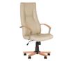 Direktorska stolica KINS WOOD, Bež umjetna koža
