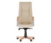 Direktorska stolica KINS WOOD, Bež umjetna koža