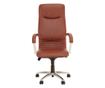 Direktorska stolica IDEA STEEL CHROME, Smeđa eko koža