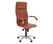 Direktorska stolica IDEA STEEL CHROME, Smeđa eko koža