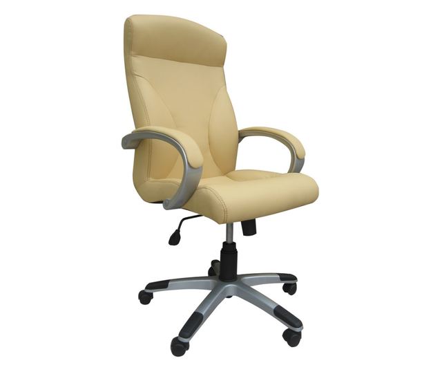 Direktorska stolica VINCIUS, Bež umjetna koža