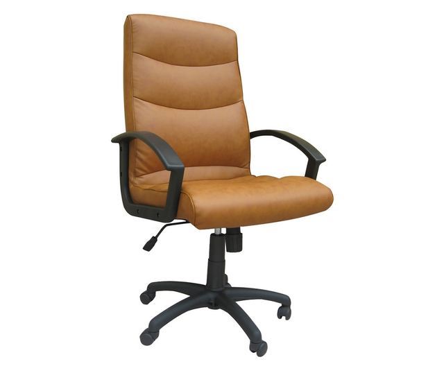 Upravljačka stolica SENIER, svijetlosmeđa ekološka koža