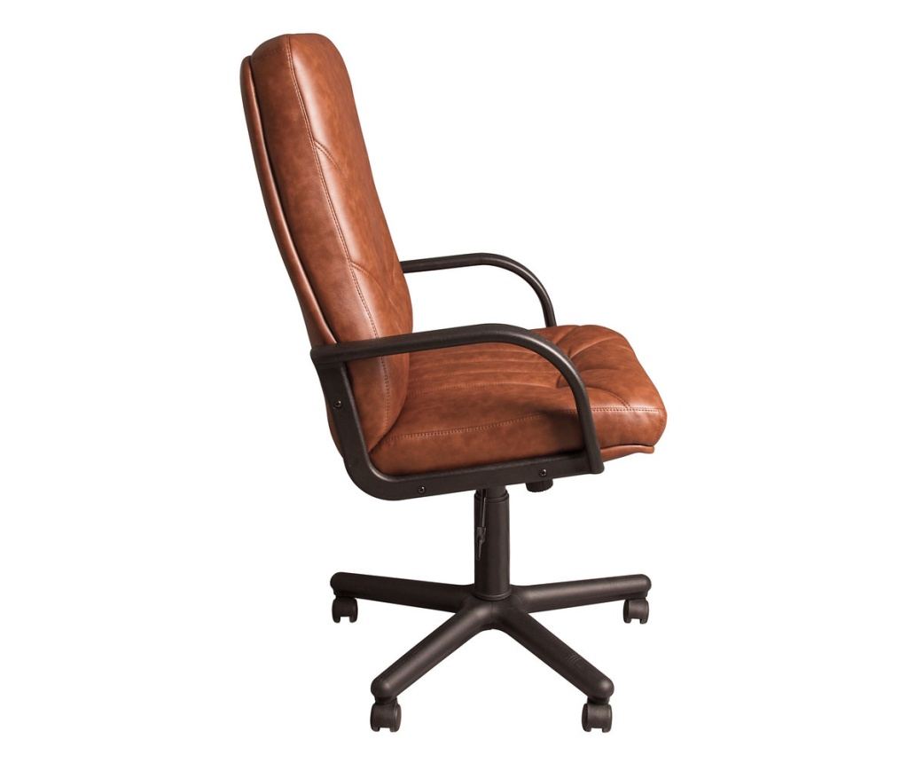 Stolac za upravu MAVIS, smeđa ekološka koža - 3