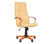 Direktorska stolica IMIS WOOD, Bež umjetna koža