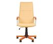 Direktorska stolica IMIS WOOD, Bež umjetna koža