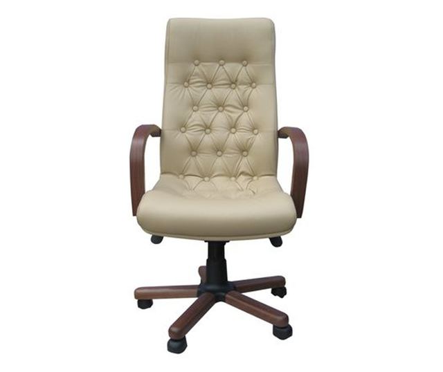 Stolac direktora EMPEROR Bež prirodna koža