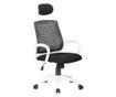 Ergonomska uredska stolica PALM, Crno-Bijela, Mreža/Tekstil