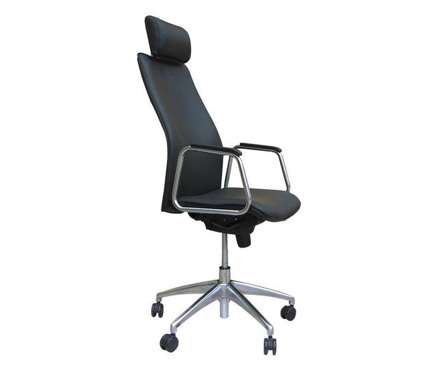 Upravljačka stolica NUNES, Crna prirodna koža