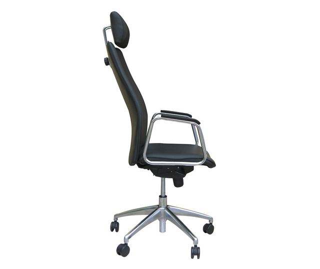 Upravljačka stolica NUNES, Crna prirodna koža