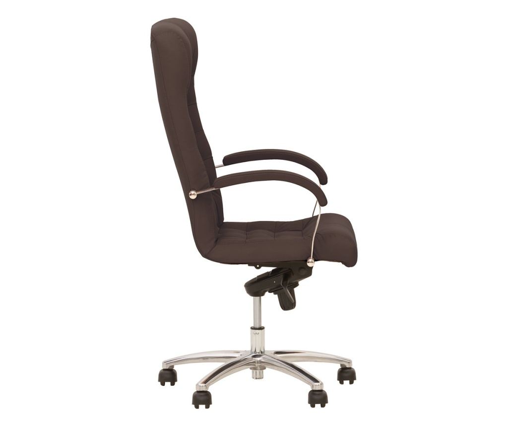 Direktorska stolica THRONES, tamnosmeđa prirodna koža - 3
