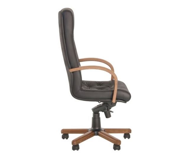 Direktorska stolica EMPEROR EXTRA, crna prirodna koža