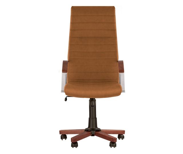 Stolac za upravu IMIS WOOD, svijetlosmeđa ekološka koža