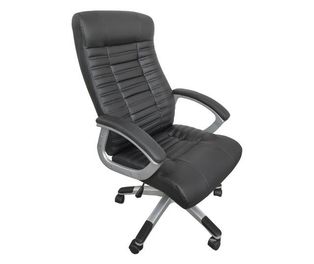 Ergonomska uredska stolica RISTO, PU, Crna