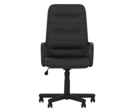 Scaun directorial PROFESSIONAL, Negru piele ecologica