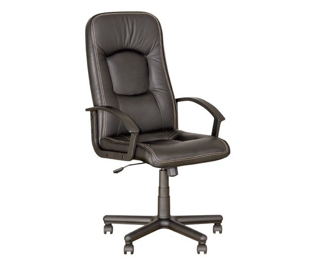 Stolac za direktora MEGIS, tamnosmeđa ekološka koža