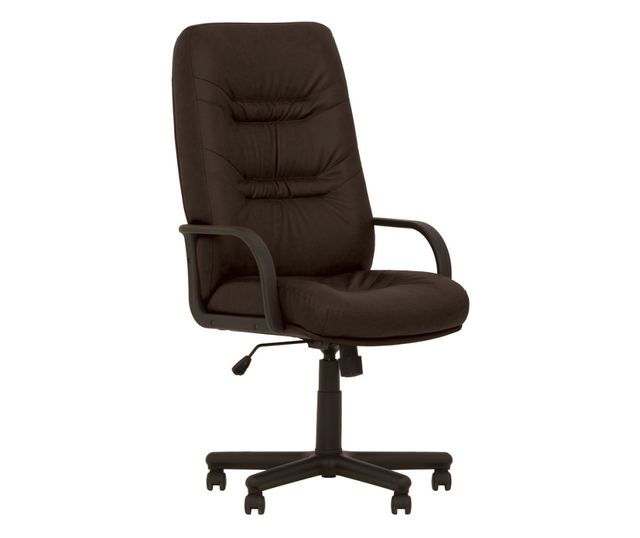 Direktorska stolica HELLER, tamnosmeđa eko koža