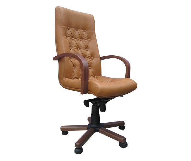 Direktorska stolica CHEF LUX EXTRA, Svijetlosmeđa prirodna koža