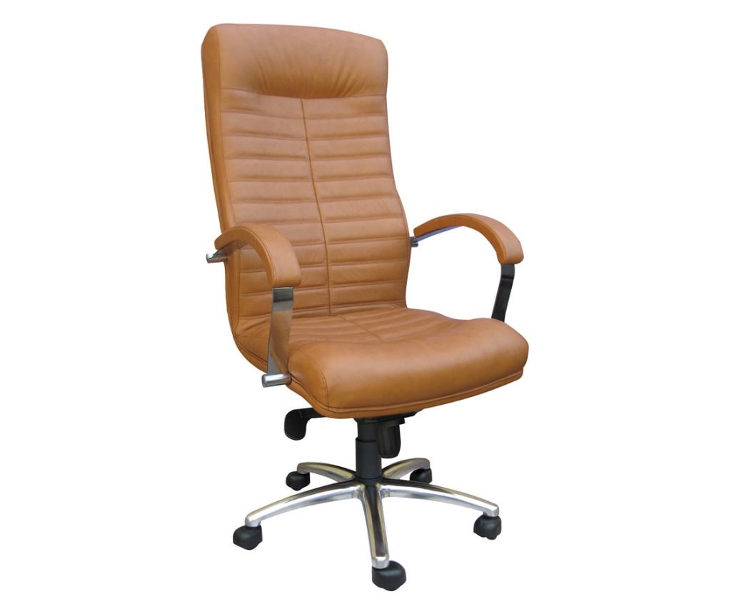 Stolac za upravu SENNA, svijetlosmeđa prirodna koža - 2