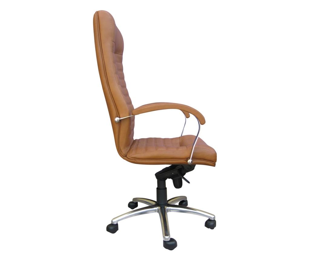 Stolac za upravu SENNA, svijetlosmeđa prirodna koža - 3