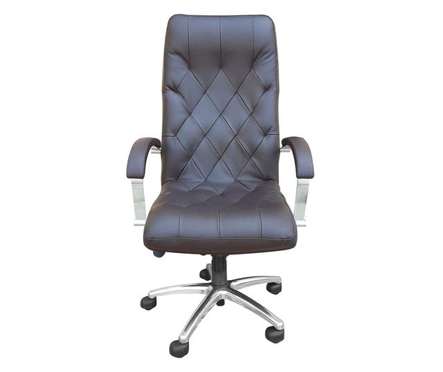 Direktorska stolica HAVANA, tamnosmeđa prirodna koža