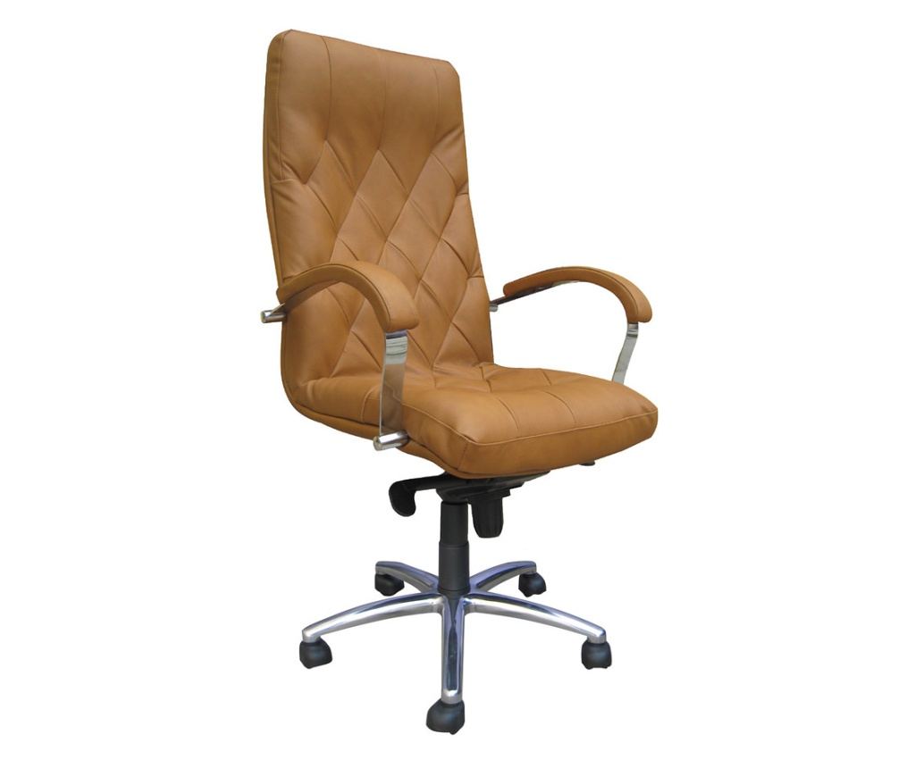 Direktorska stolica HAVANA, svijetlosmeđa prirodna koža - 2