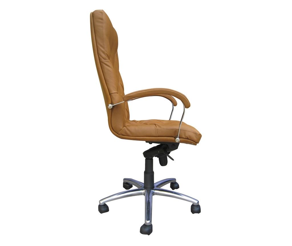 Direktorska stolica HAVANA, svijetlosmeđa prirodna koža - 3