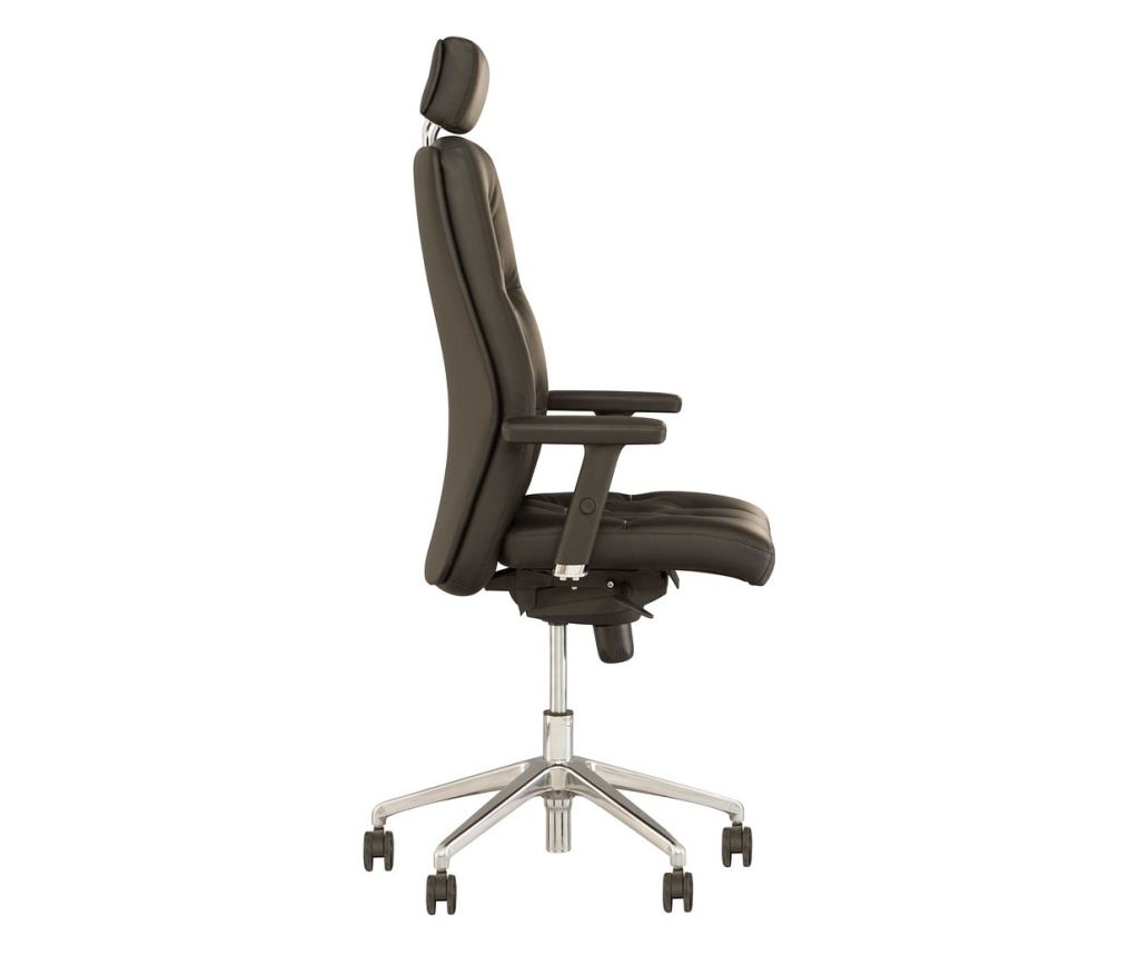 Upravljačka stolica CHEVY HR, Crna prirodna koža - 3