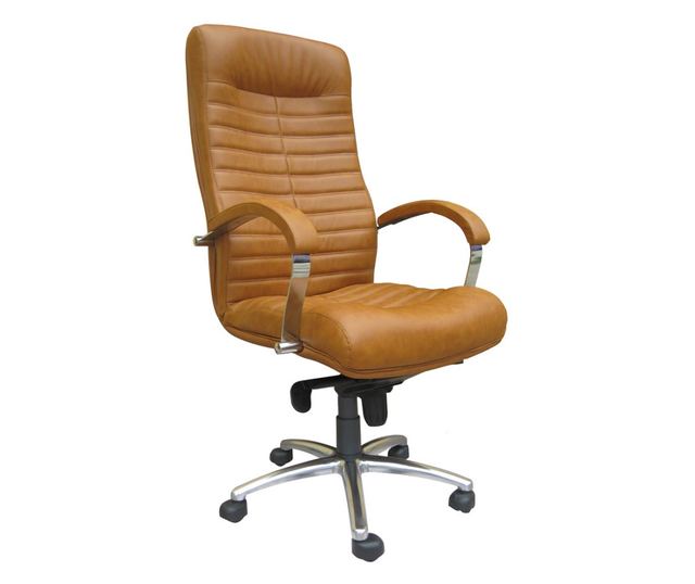 Direktorska stolica SENNA, svijetlosmeđa umjetna koža