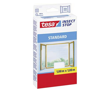 TESA® STANDARD szúnyogháló ablakra, 1 x 1 m, fehér