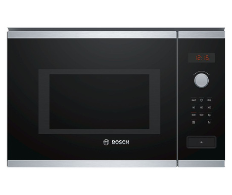 Bosch Serie 4 BFL553MS0 микровълнова печка Вграден Комбинирана микровълна 25 Д 900 W Черен, Неръждаема стомана
