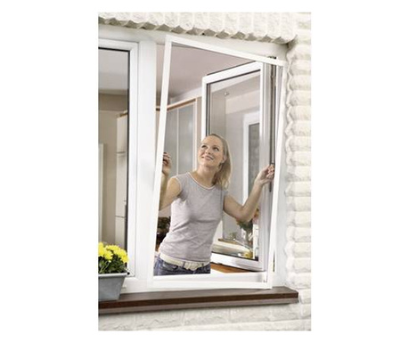 Szúnyogháló ablakhoz, alumínium kerettel 1,5 x 1,4 m fehér Tesa Comfort 55196-01