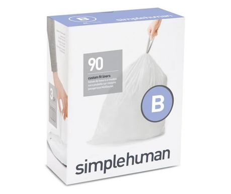 SimpleHuman CW0251 B-típusú szemetes zsák újratöltő csomag 90db