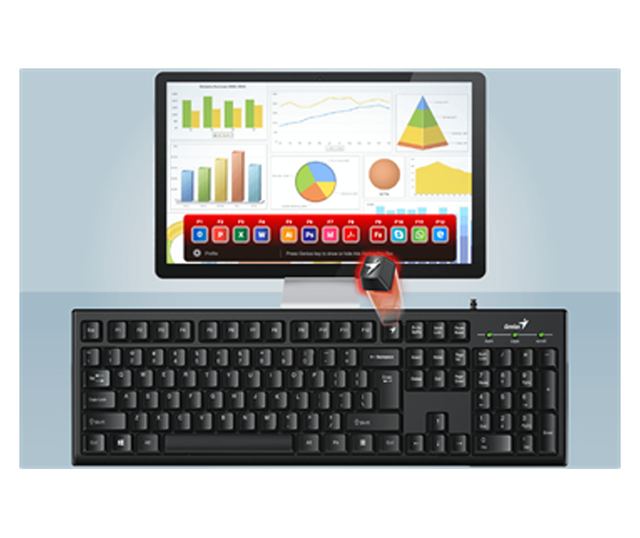USB клавиатура, Genius, KB-100, черна - Vivre