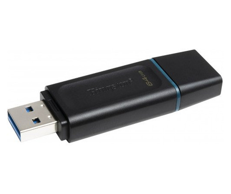 Memorie USB Kingston DataTraveler Exodia 64GB, USB 3.2, Black/Teal