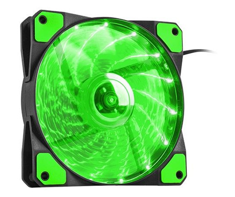 Геймърски системен охладител Genesis Hydrion 120 с LED осветление, черен/зелен