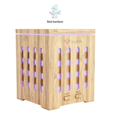 Ултразвуков ароматизатор за въздух TrueLife TLAIRDD7B Bamboo, 200 ml, 14 подсветки, 9 часа време на работа, шарка бамбук
