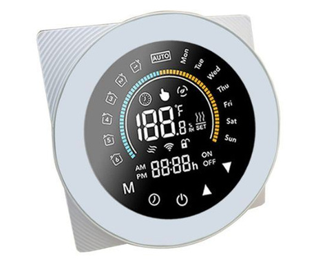 SmartWise WiFi-s okos termosztát, COLOR eWeLink app kompatibilis, 'A' típus (5A), fehér (SMW-TER-AW-COL)