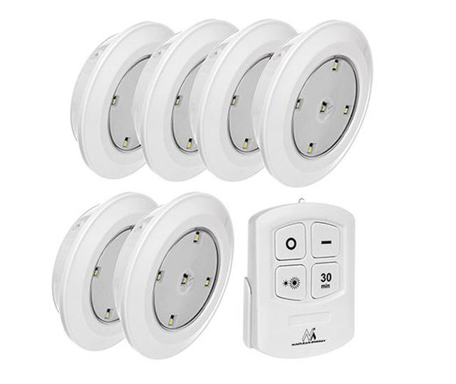 LED svjetiljke s daljinskim upravljačem, set od 6, za fleksibilno osvjetljenje.